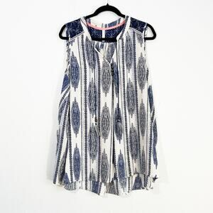 Xhilaration Boho Plus Size Top 2X Womens Summer Lightweight Tassel Beachy Flowy